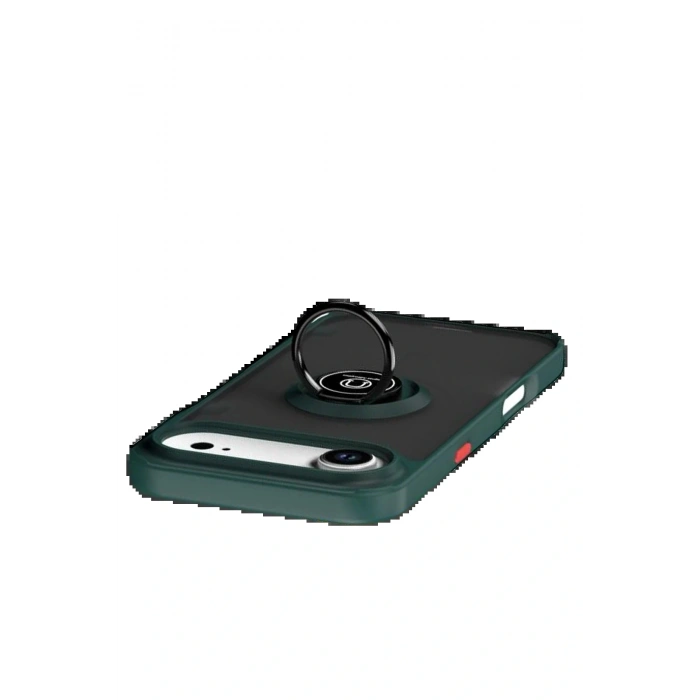 CPT05 Apple iPhone 17 Air Montreal Yüzüklü Silikon Kapak - Yeşil