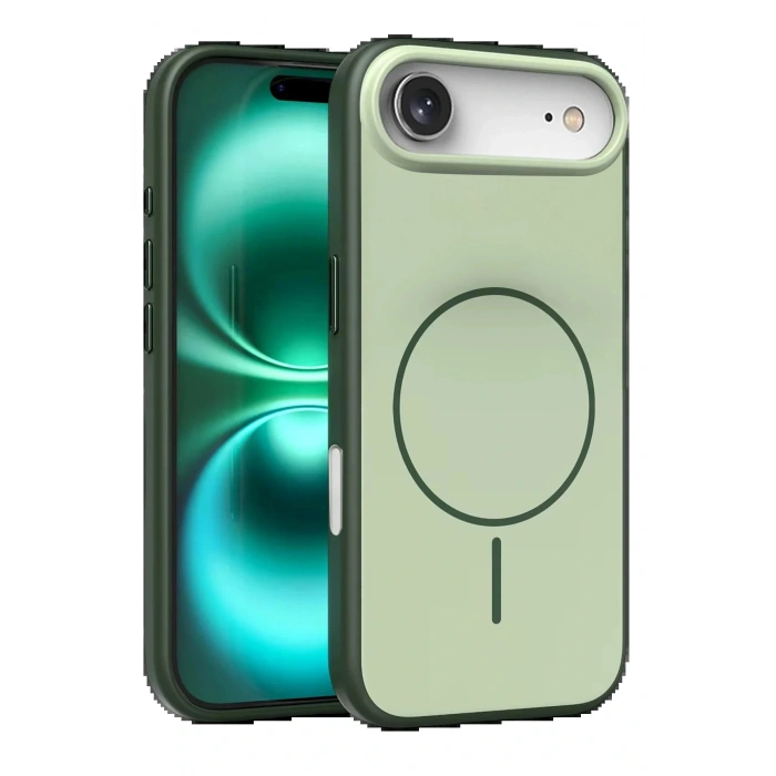 CPT05 Apple iPhone 17 Air Neva Magsafe Kapak - Koyu Yeşil