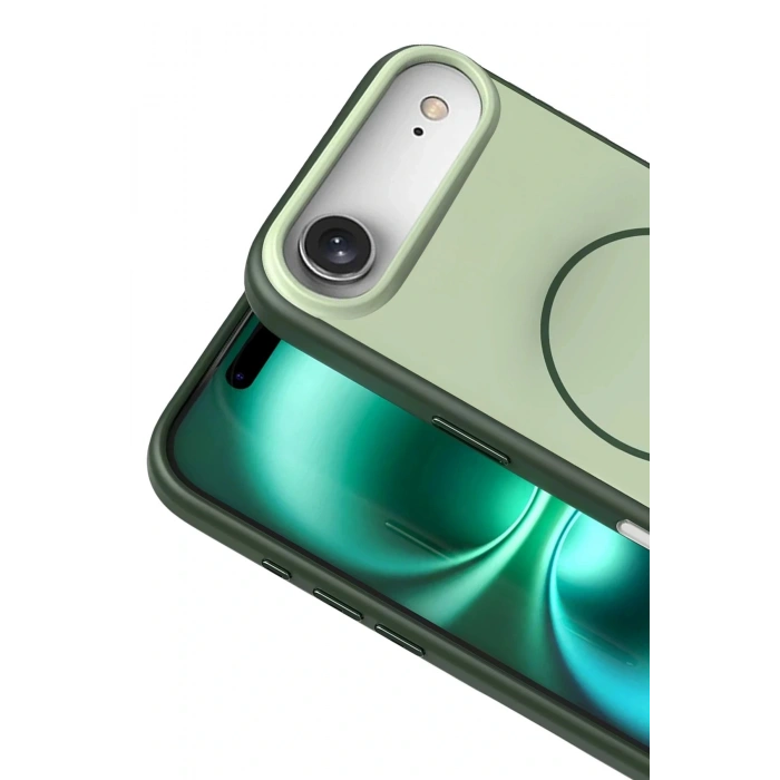 CPT05 Apple iPhone 17 Air Neva Magsafe Kapak - Koyu Yeşil
