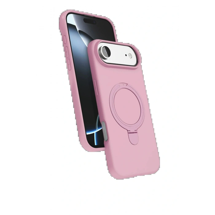 CPT05 Apple iPhone 17 Air Regal Magsafe Standlı Kapak - Açık Pembe