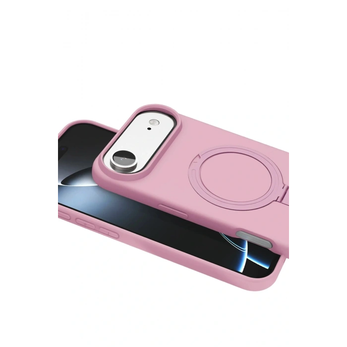 CPT05 Apple iPhone 17 Air Regal Magsafe Standlı Kapak - Açık Pembe