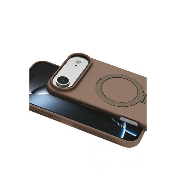 CPT05 Apple iPhone 17 Air Regal Magsafe Standlı Kapak - Çöl Titanyum