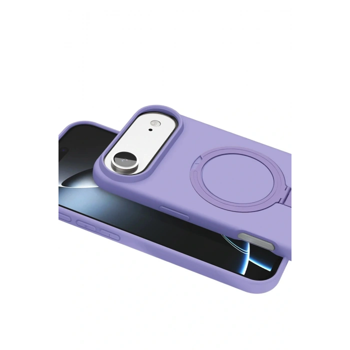 CPT05 Apple iPhone 17 Air Regal Magsafe Standlı Kapak - Lila