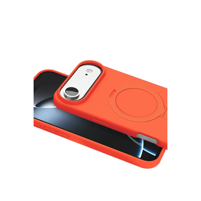 CPT05 Apple iPhone 17 Air Regal Magsafe Standlı Kapak - Turuncu