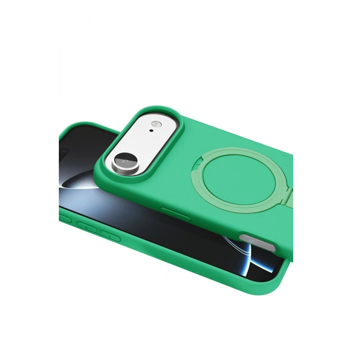 CPT05 Apple iPhone 17 Air Regal Magsafe Standlı Kapak - Yeşil