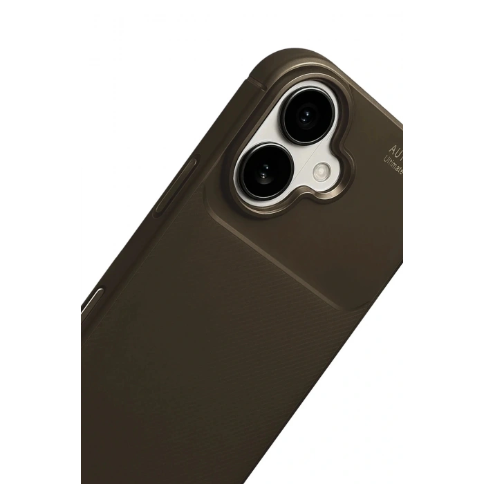 CPT05 Apple iPhone 17 Auto Focus Karbon Kapak - Kahverengi