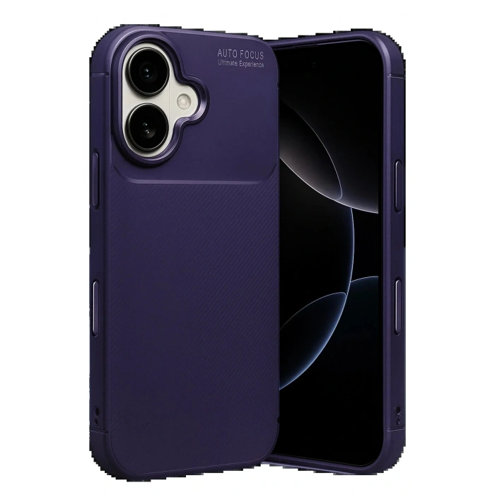 CPT05 Apple iPhone 17 Auto Focus Karbon Kapak - Lacivert