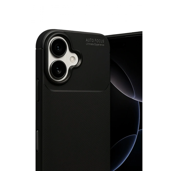 CPT05 Apple iPhone 17 Auto Focus Karbon Kapak - Siyah