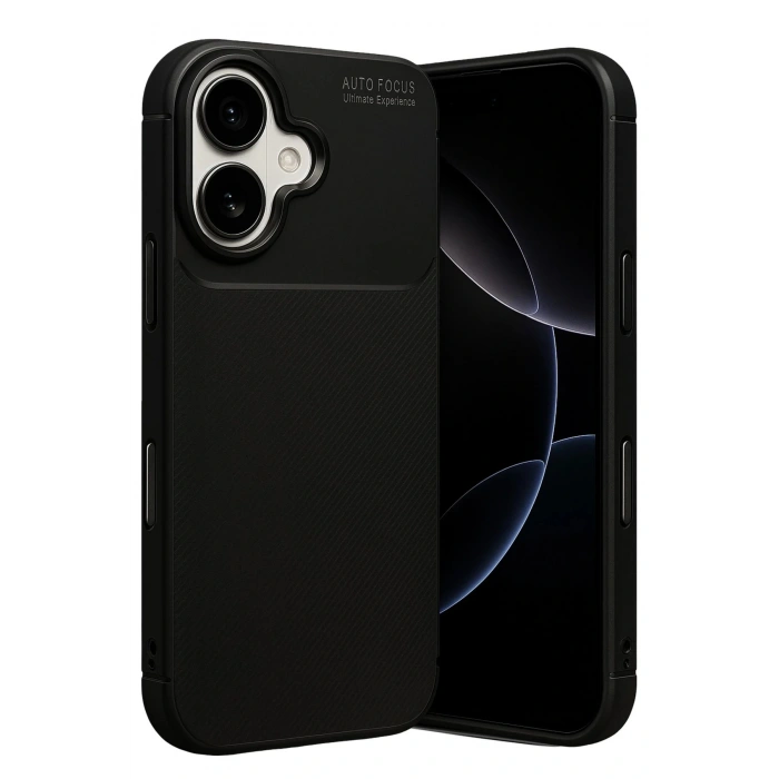 CPT05 Apple iPhone 17 Auto Focus Karbon Kapak - Siyah
