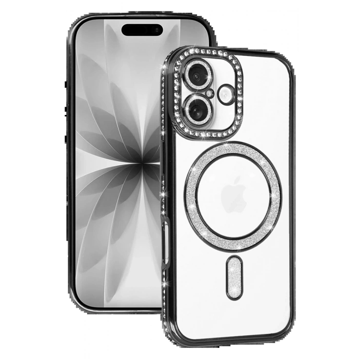 CPT05 Apple iPhone 17 Joke Simli Magneticsafe Kılıf - Siyah