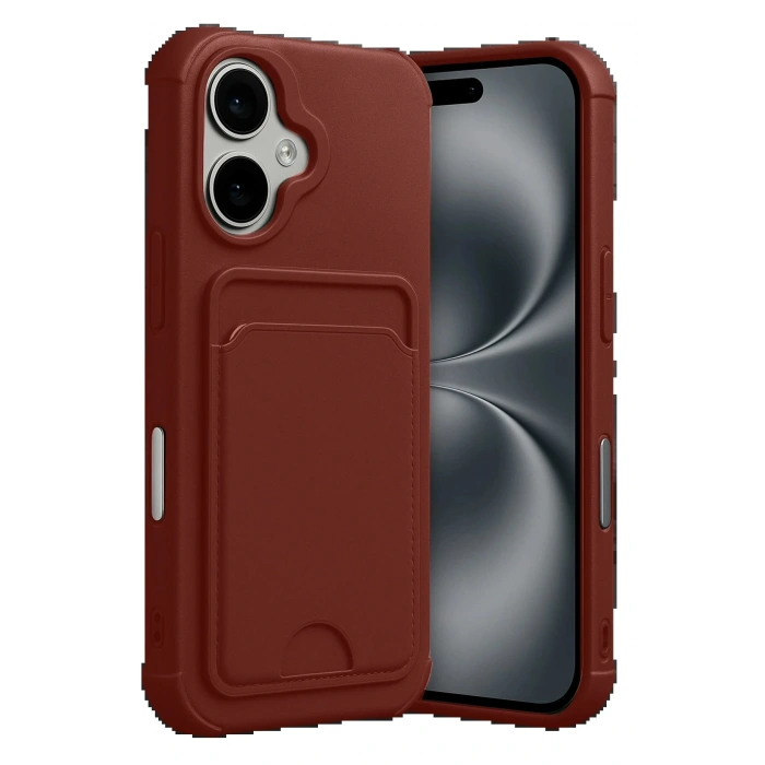 CPT05 Apple iPhone 17 Kelvin Kartvizitli Silikon - Bordo