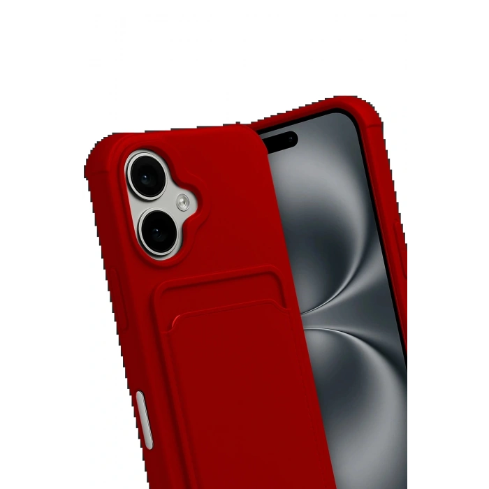 CPT05 Apple iPhone 17 Kelvin Kartvizitli Silikon - Kırmızı