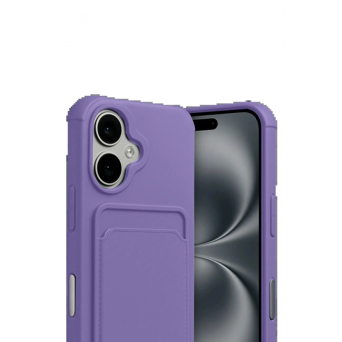 CPT05 Apple iPhone 17 Kelvin Kartvizitli Silikon - Lila