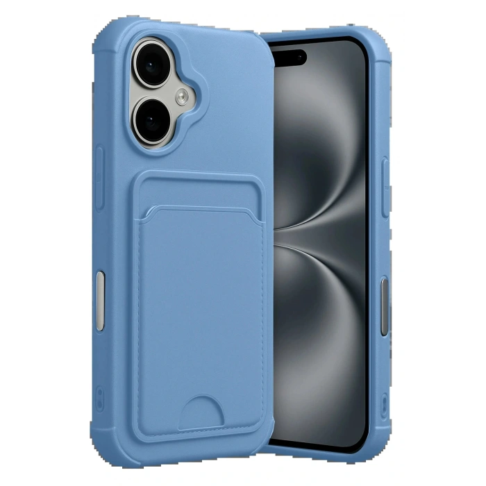 CPT05 Apple iPhone 17 Kelvin Kartvizitli Silikon - Mavi