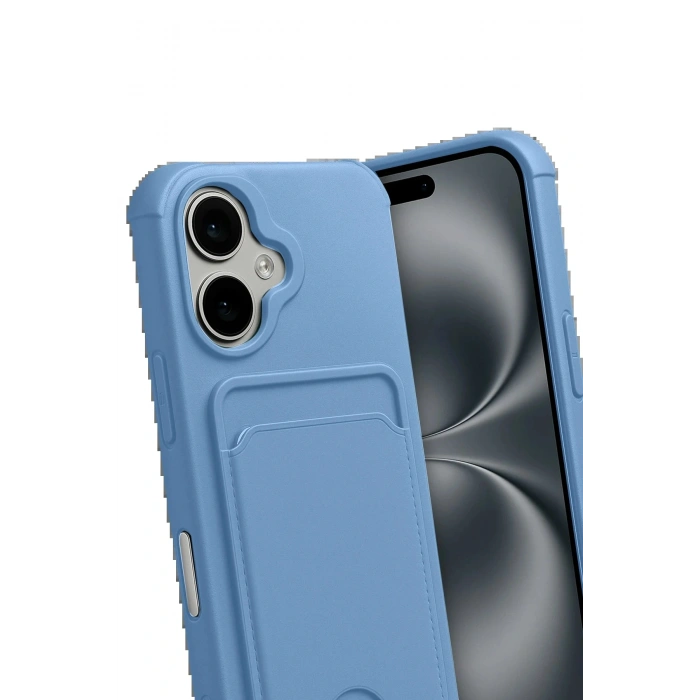 CPT05 Apple iPhone 17 Kelvin Kartvizitli Silikon - Mavi