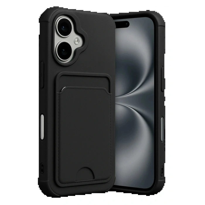 CPT05 Apple iPhone 17 Kelvin Kartvizitli Silikon - Siyah