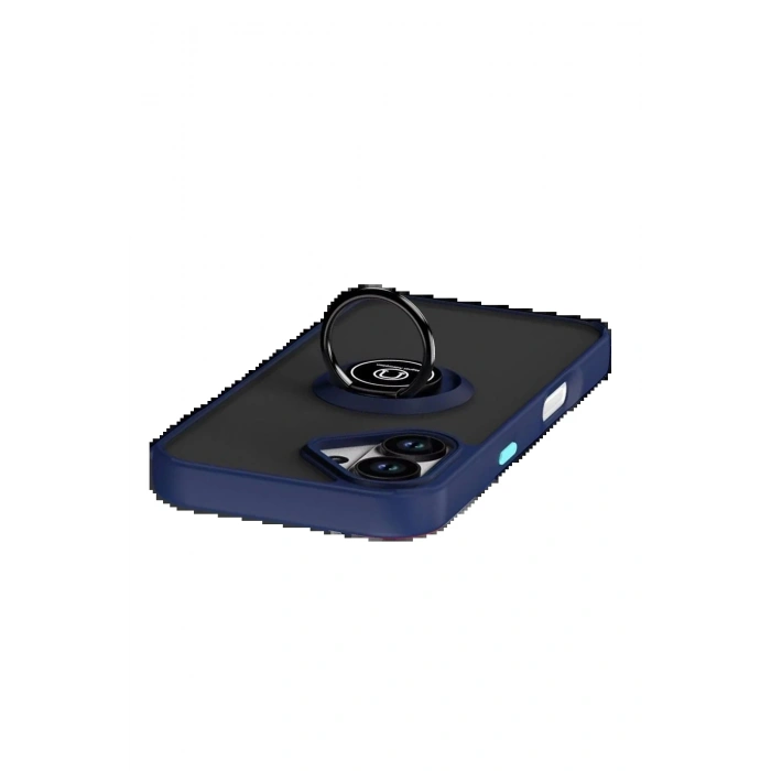 CPT05 Apple iPhone 17 Montreal Yüzüklü Silikon Kapak - Lacivert