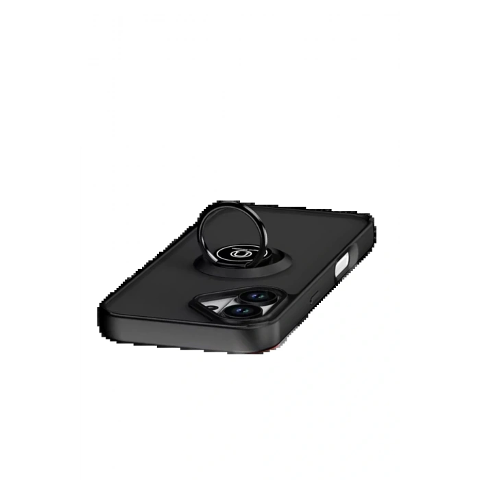 CPT05 Apple iPhone 17 Montreal Yüzüklü Silikon Kapak - Siyah