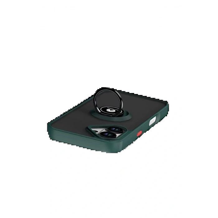 CPT05 Apple iPhone 17 Montreal Yüzüklü Silikon Kapak - Yeşil