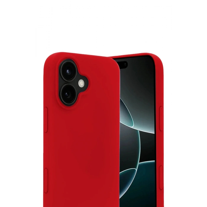 CPT05 Apple iPhone 17 Nano içi Kadife Silikon - Kırmızı