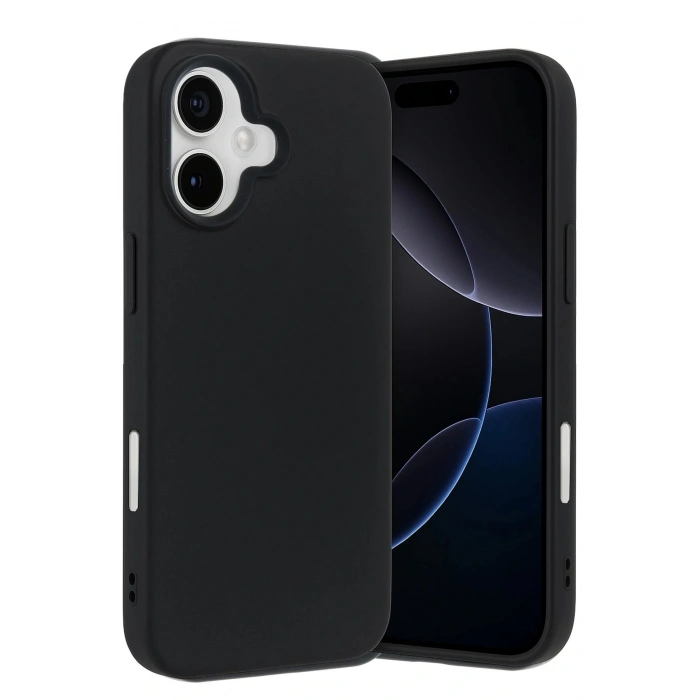 CPT05 Apple iPhone 17 Nano içi Kadife Silikon - Siyah