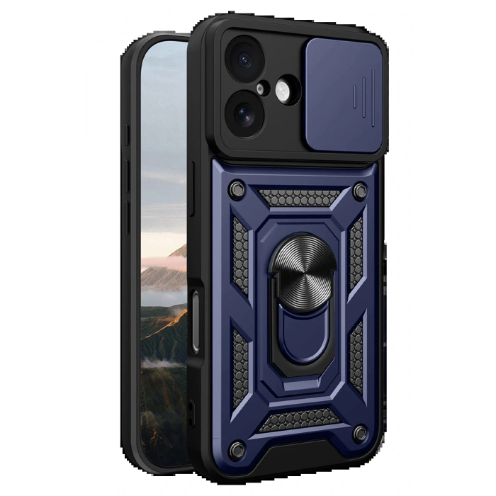 CPT05 Apple iPhone 17 Pars Lens Yüzüklü Silikon - Lacivert