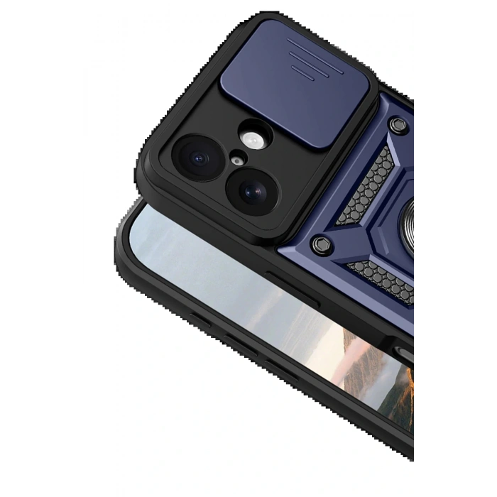 CPT05 Apple iPhone 17 Pars Lens Yüzüklü Silikon - Lacivert