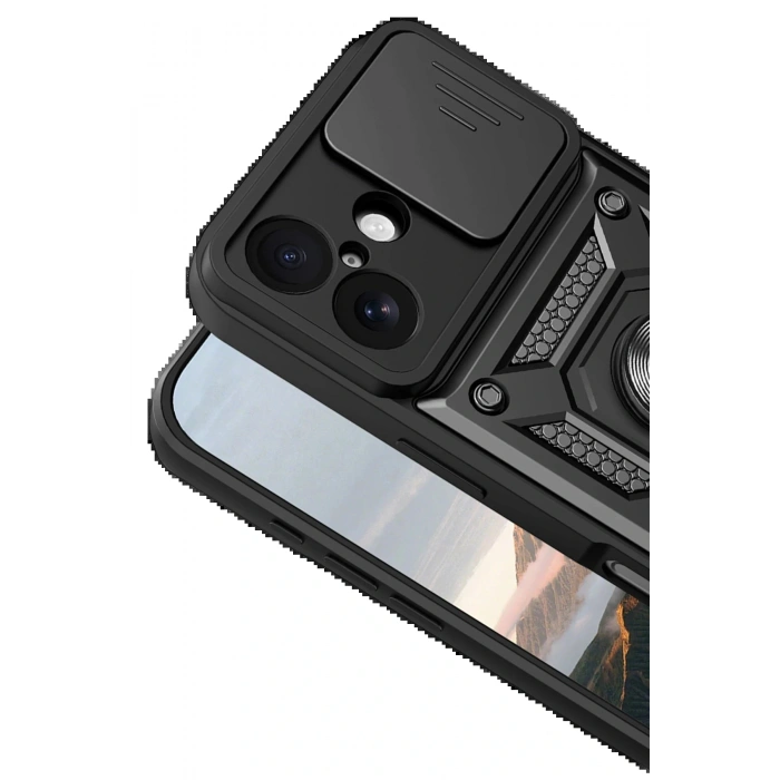 CPT05 Apple iPhone 17 Pars Lens Yüzüklü Silikon - Siyah