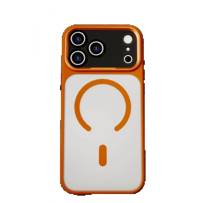 CPT05 Apple iPhone 17 Pro Hazar Magsafe Kapak - Turuncu