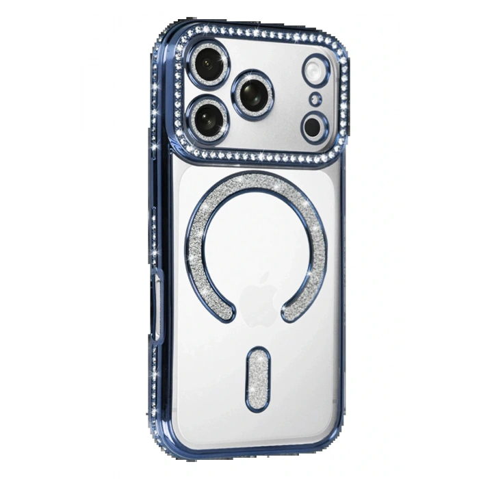 CPT05 Apple iPhone 17 Pro Joke Simli Magneticsafe Kılıf - Mavi