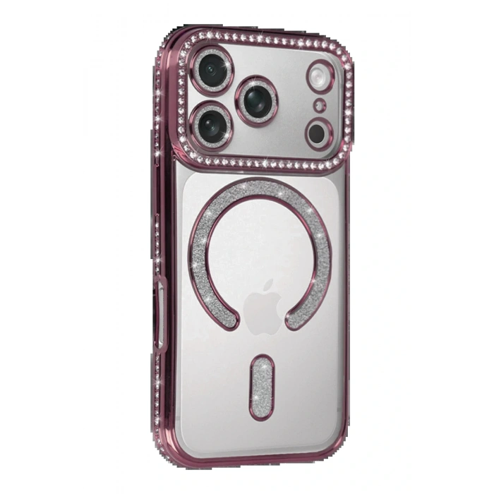 CPT05 Apple iPhone 17 Pro Joke Simli Magneticsafe Kılıf - Pembe