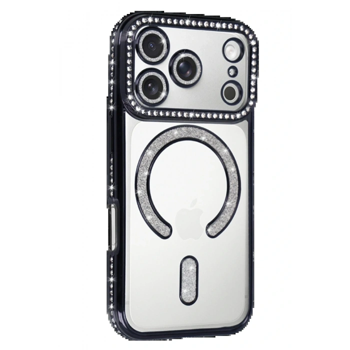 CPT05 Apple iPhone 17 Pro Joke Simli Magneticsafe Kılıf - Siyah