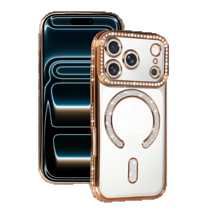 CPT05 Apple iPhone 17 Pro Joke Simli Magneticsafe Kılıf - Turuncu