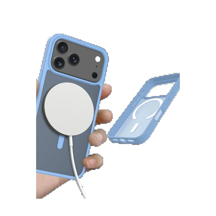 CPT05 Apple iPhone 17 Pro Jota Magsafe Kapak - Açık Mavi