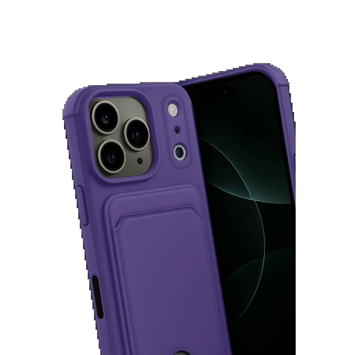 CPT05 Apple iPhone 17 Pro Kelvin Kartvizitli Silikon - Derin Mor