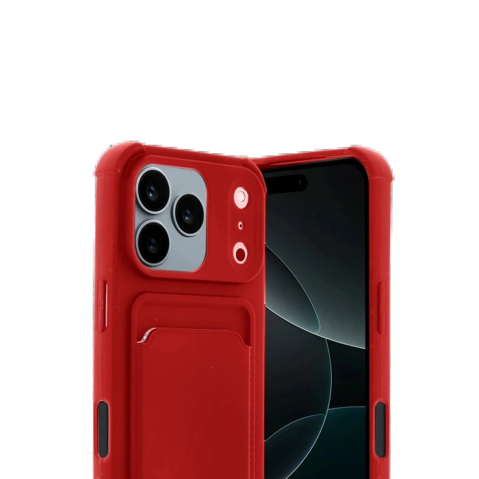 CPT05 Apple iPhone 17 Pro Kelvin Kartvizitli Silikon - Kırmızı