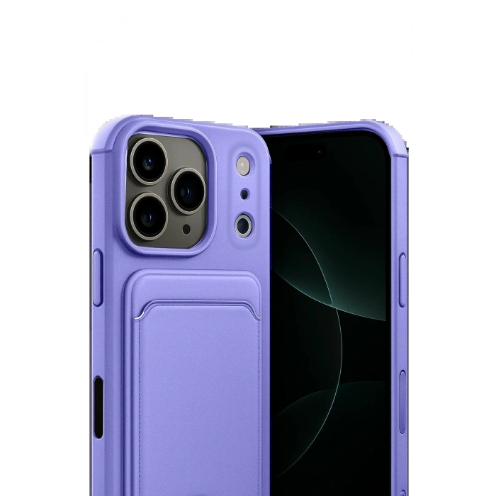 CPT05 Apple iPhone 17 Pro Kelvin Kartvizitli Silikon - Lila