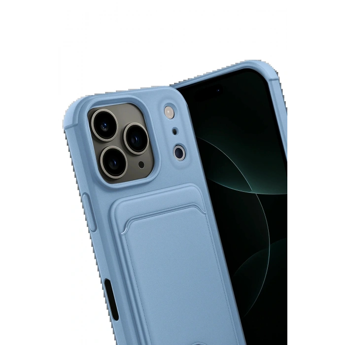 CPT05 Apple iPhone 17 Pro Kelvin Kartvizitli Silikon - Mavi