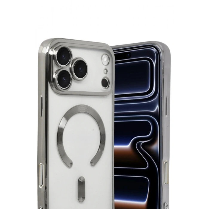 CPT05 Apple iPhone 17 Pro Kross Magneticsafe Kapak - Gümüş