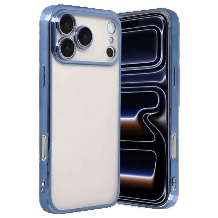 CPT05 Apple iPhone 17 Pro Lensli Silikon - Açık Mavi