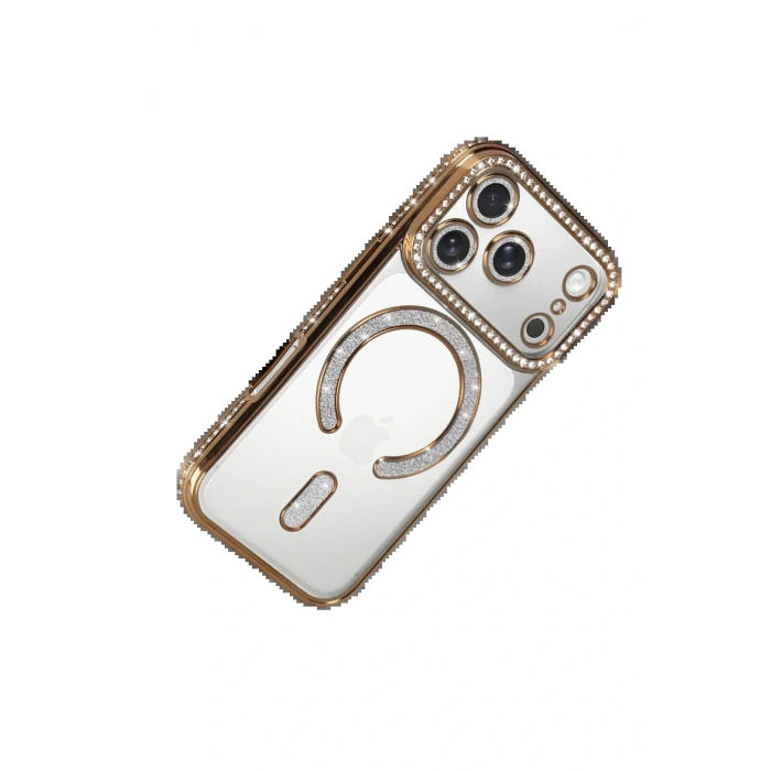 CPT05 Apple iPhone 17 Pro Max Joke Simli Magneticsafe Kılıf - Gold