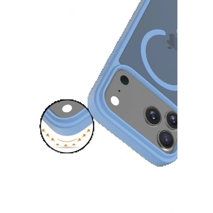 CPT05 Apple iPhone 17 Pro Max Jota Magsafe Kapak - Açık Mavi