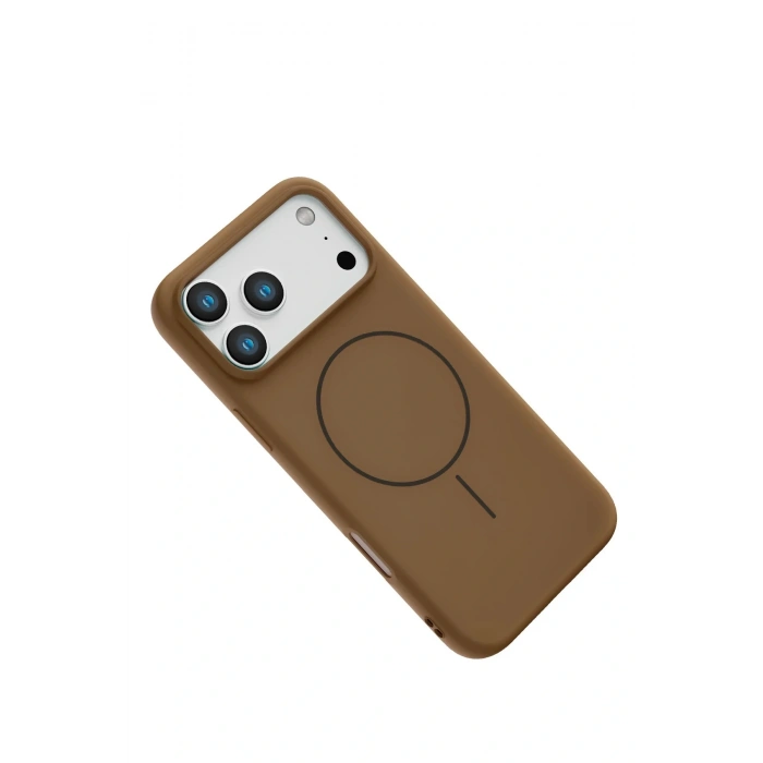 CPT05 Apple iPhone 17 Pro Max Jully Magsafe Kapak - Kahverengi