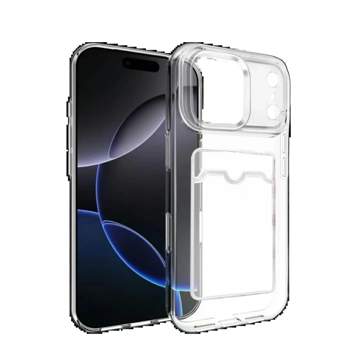 CPT05 Apple iPhone 17 Pro Max Kart Şeffaf Silikon - Şeffaf