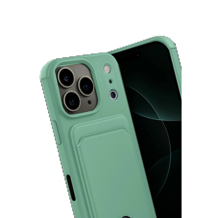 CPT05 Apple iPhone 17 Pro Max Kelvin Kartvizitli Silikon - Açık Yeşil