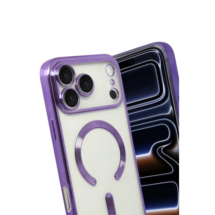 CPT05 Apple iPhone 17 Pro Max Kross Magneticsafe Kapak - Mor