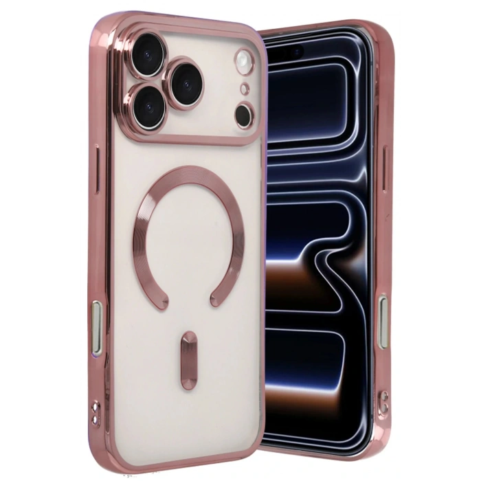 CPT05 Apple iPhone 17 Pro Max Kross Magneticsafe Kapak - Rose
