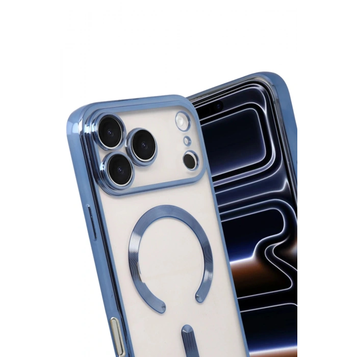 CPT05 Apple iPhone 17 Pro Max Kross Magneticsafe Kapak - Sierra Blue