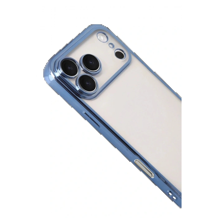 CPT05 Apple iPhone 17 Pro Max Lensli Silikon - Açık Mavi