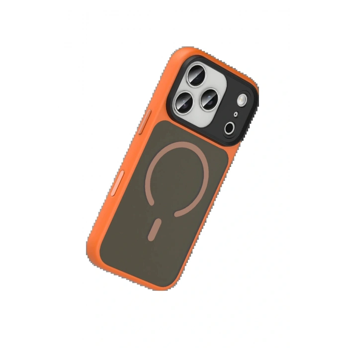 CPT05 Apple iPhone 17 Pro Max Megane Magsafe Kapak - Turuncu